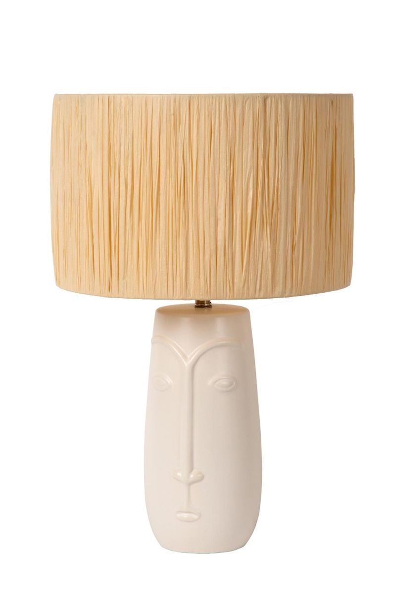 Lucide VISO - Stolná lampa - Ø 36 cm - 1xE27 - Biela
